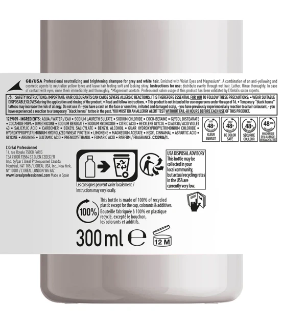 L'Oréal Professionnel Serie Expert Silver Shampoo 300ml  | Celini.nl