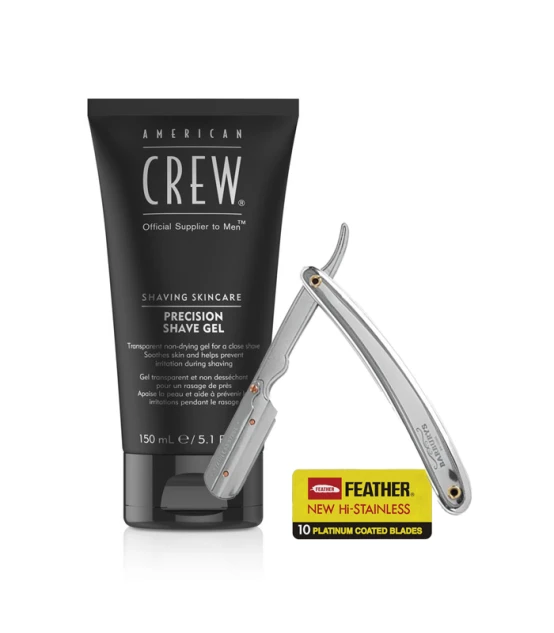 American Crew Shave Gel & Razor & Feather  | Celini.nl
