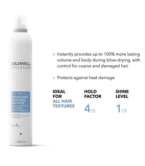 Goldwell Stylesign Volume Bodifying Control Mousse 500ml  | Celini.nl