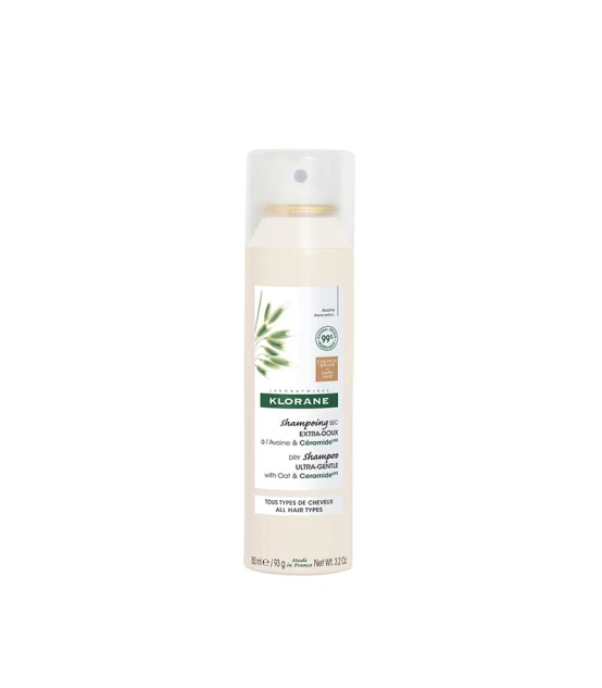 Klorane Droogshampoo Ultramild met Haver & Ceramide Donker Haar 150...